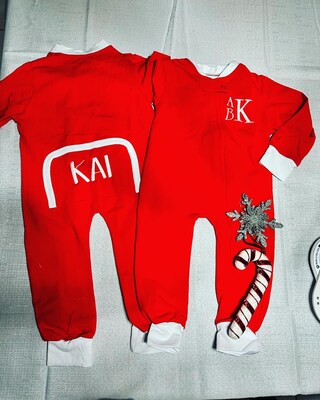 Christmas Kids Personalized Outfits, Long Johns, Butt Flap, Baby Christmas  Pajamas, Baby Christmas PJ's, Baby Christmas PJ